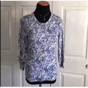 LOFT Snakeskin Cardigan Sweater